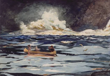 Sous les chutes, la grande décharge, 1895